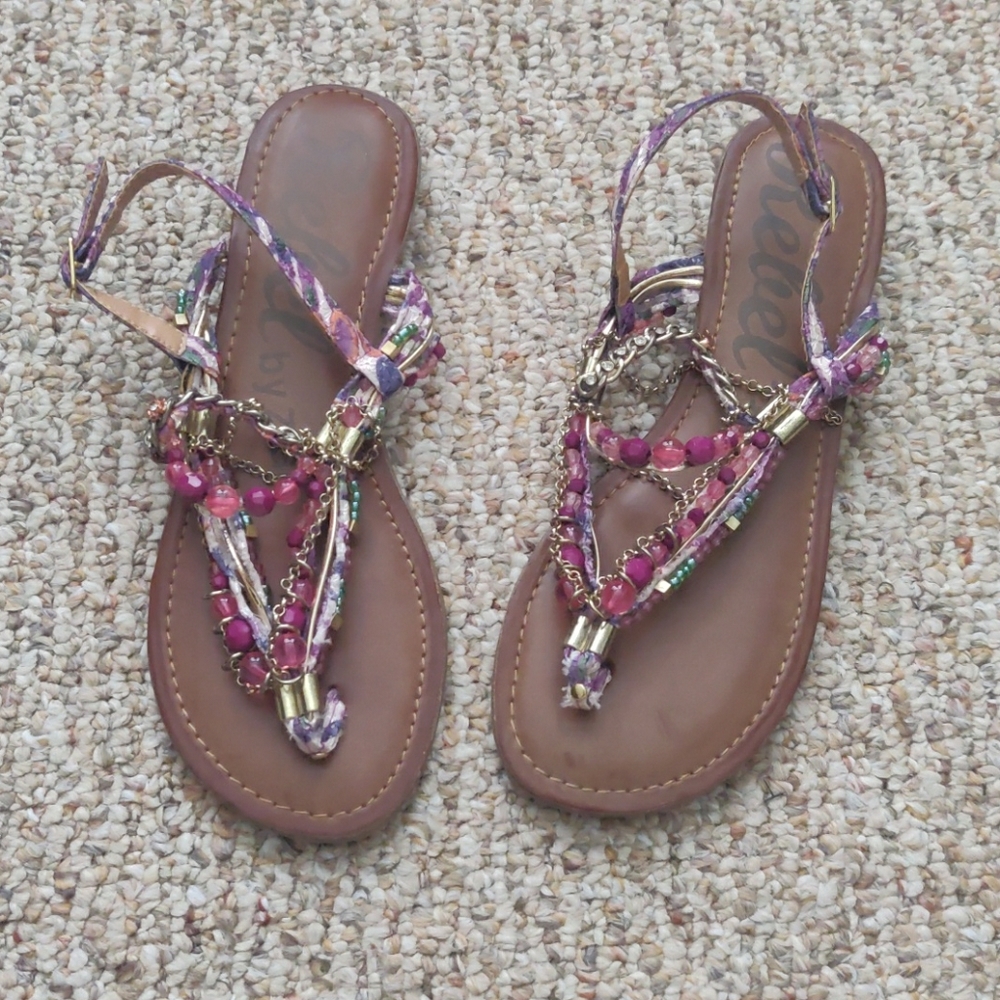 Purple, pink sandles
